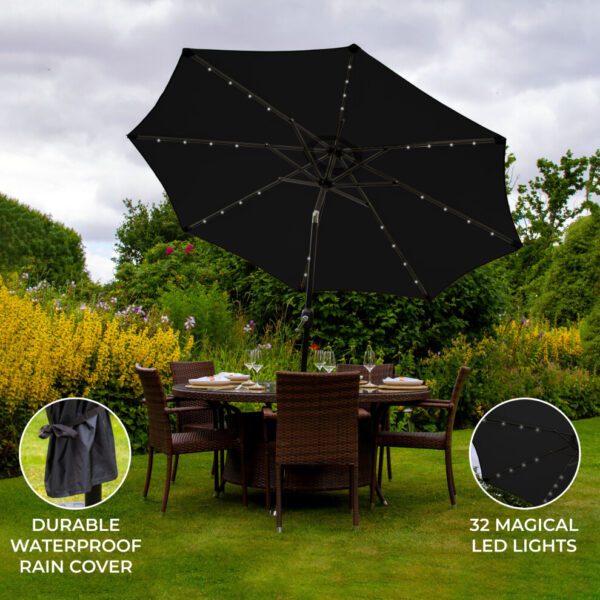 Garden umbrella black