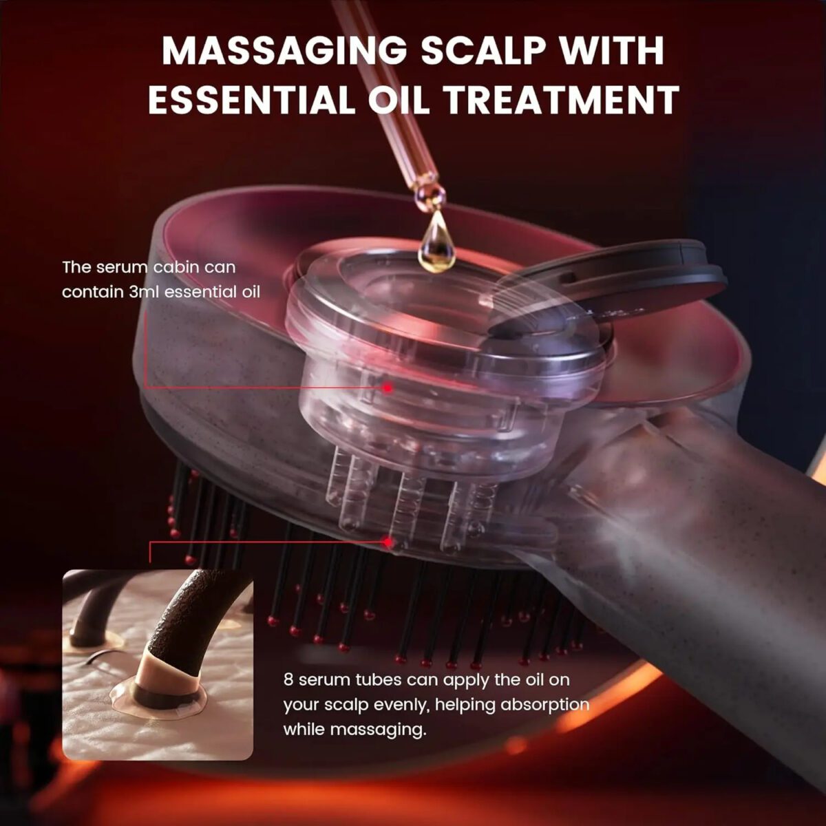 Scalp massaging with oil