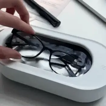Ultrasonic cleaner glasses