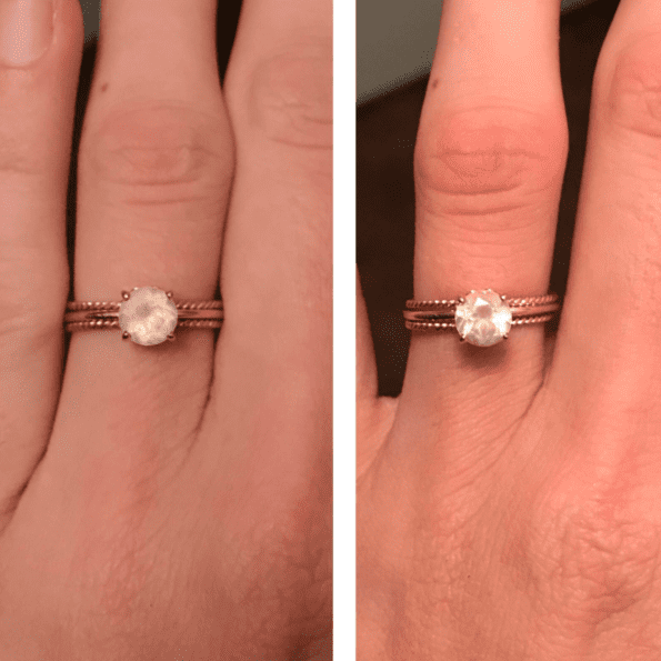 before and after ring ultrasonic cleaner